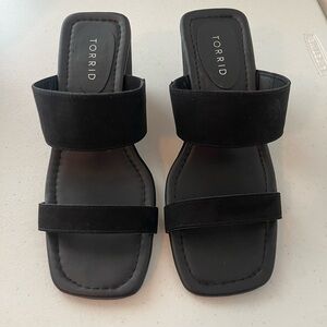 Torrid Black Slide Sandals for Women 7.5 WIDE